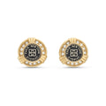 Givenchy Vintage Logo Crystal Earrings- Paris New York