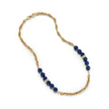 Givenchy Vintage Gold-Tone & Cobalt Blue Bead Necklace, c1977
